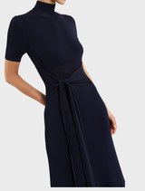 Naila Knit Midi Dress - Navy