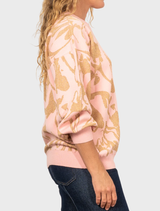 Gossip Swirl Make Knit Happen Sweater - Pink / Gold