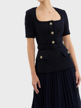 Jonie Midi Dress - Navy