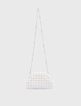 Everly Hand Woven Clutch - White