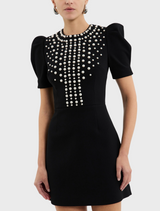 Pearly Mini Dress - Black