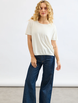 Athena Scoop Tee - Chalk