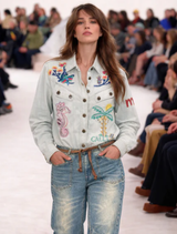 Adelyn Oversized Embroide - Light Blue