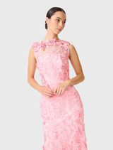 Monique High Neck Gown - Pink