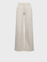 Wide Leg Jewel Embellished Trousers Style 262940 - Moonstone