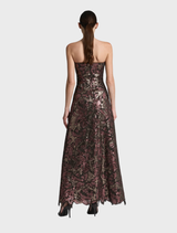 Iman Sequin Gown - Chocolate Plum