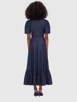 Roberta Denim Midi Dress - Indigo