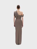 Rowana One Shoulder Gown - Slate