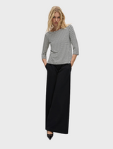 Relaxed Boat Neck - Black/Vanilla