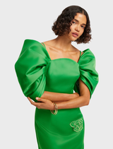Arabella Applique Maxi Dress - Verdant