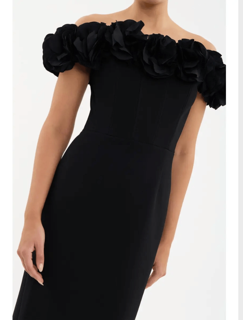 Odetta Midi Dress - Black