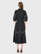 Margot Shirt Dress - Black