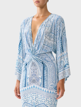 Long Split Front Twist Dress - The Hum Of The Alhambra