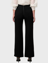 Elvira Viscose Stretch Crepe Pant - Onyx