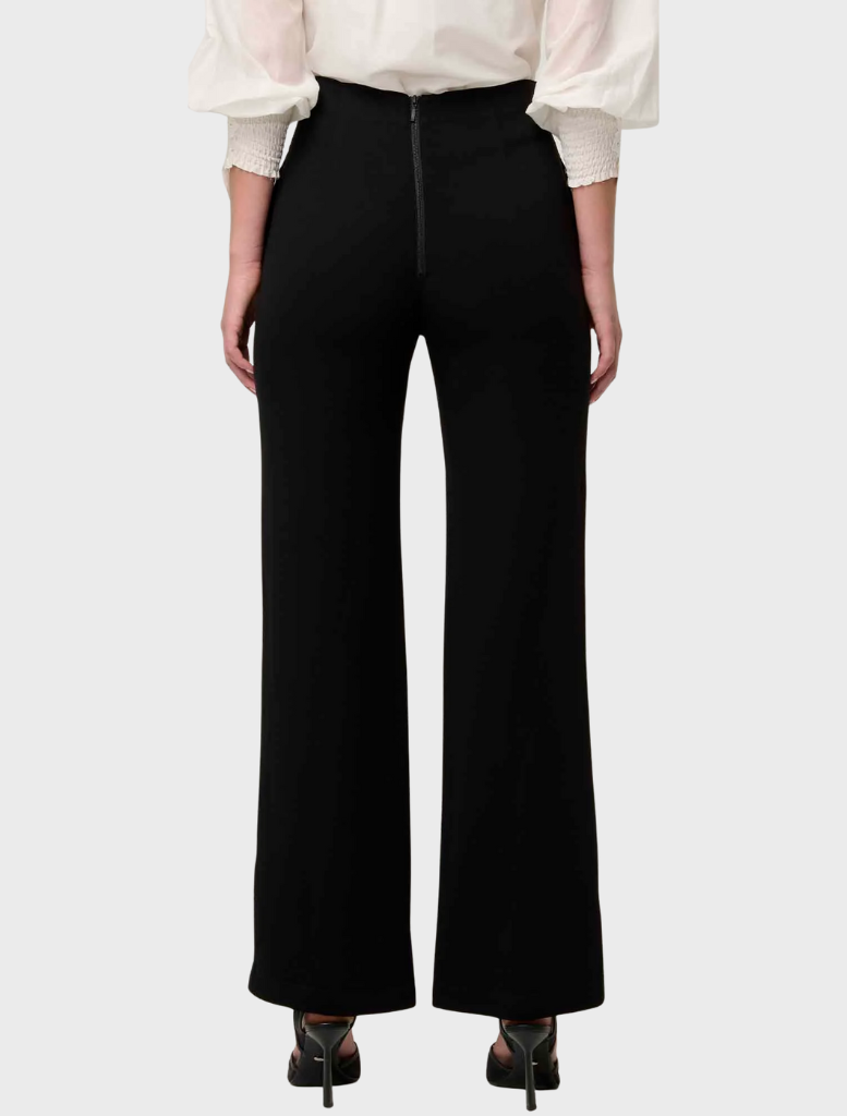 Elvira Viscose Stretch Crepe Pant - Onyx