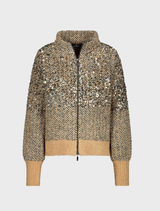 Sequin Cardigan Jacket - Cognac