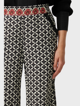 Willow Viscose Dobby Half Waist Panel Pant - Country Tapestry