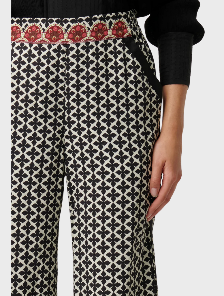 Willow Viscose Dobby Half Waist Panel Pant - Country Tapestry