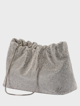 Jessie Crystal Mesh Pouch - Silver