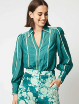 Pisces Cotton Silk Shirt - Jade