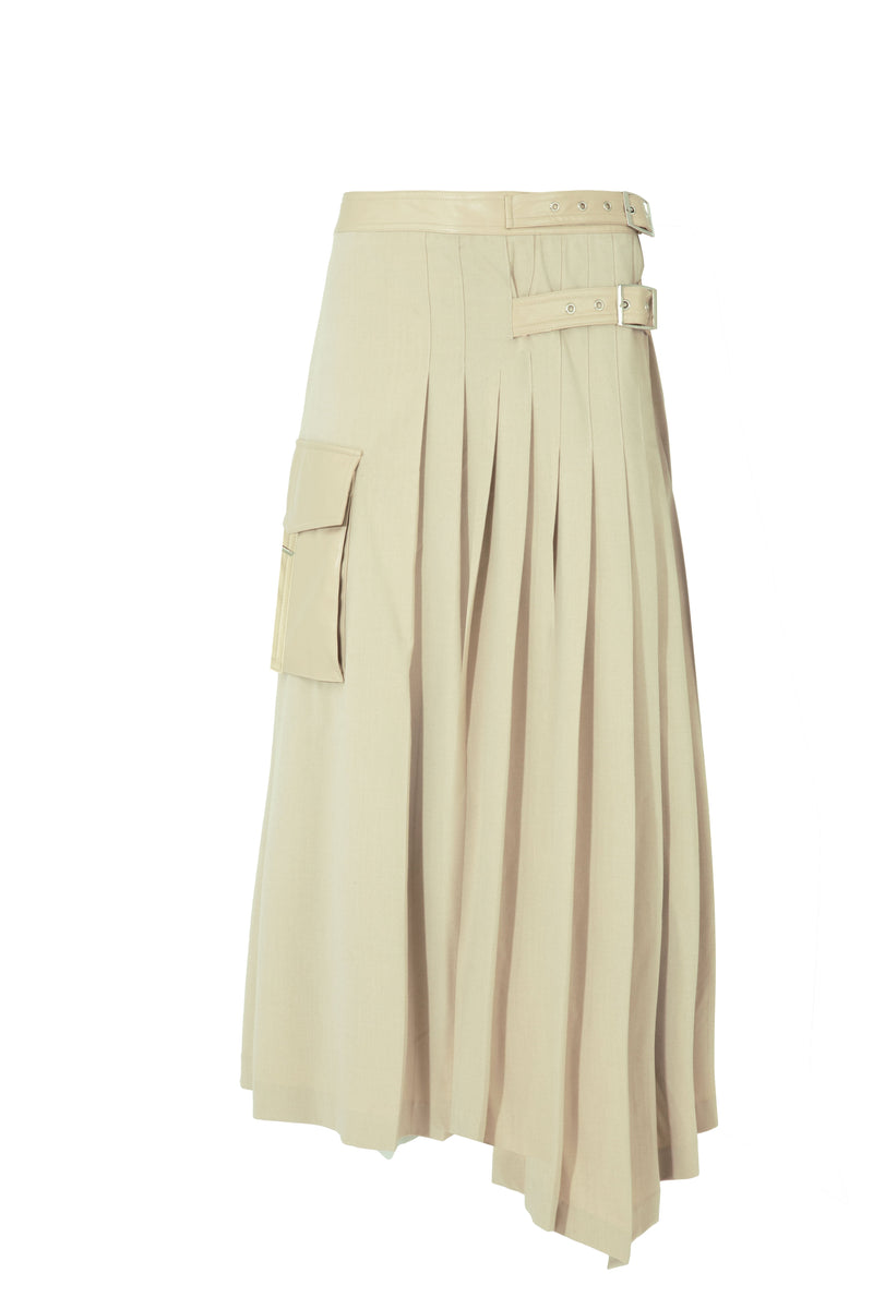 People Pleats-Er Skirt - Tan