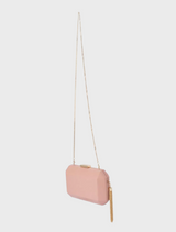 Lia Facetted Clutch - Blush/Gold Hardware