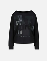 Boat Neck Jersey - Schwarz