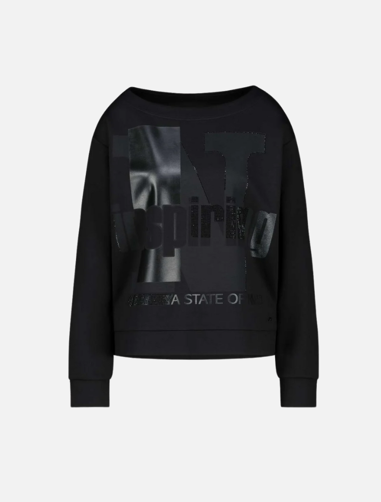 Boat Neck Jersey - Schwarz
