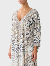 Jersey V Neck Batwing Kaftan - Marble Heaven