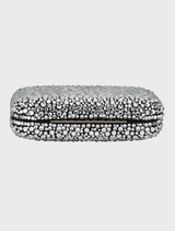 Casey Hot Fix Encrusted Clutch - Black Silver