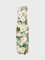 Floral Hand Embroidered Backless Maxi Dress- Blossom