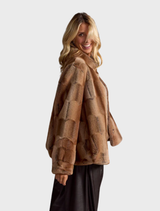 Kal Short Faux Fur Coat - Camel