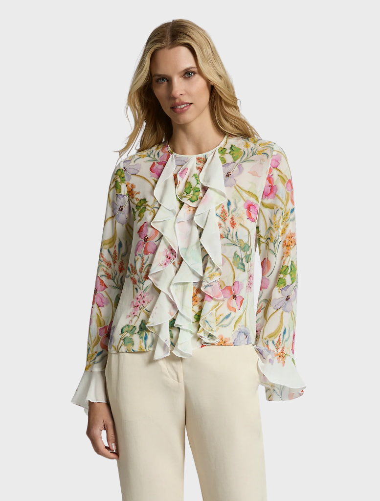 Catalina Top - Ivory-Floral