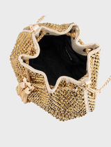 Santorini Studded Hotfix Pouch - Gold