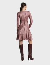 Gisele Short Dress - Blush Brown