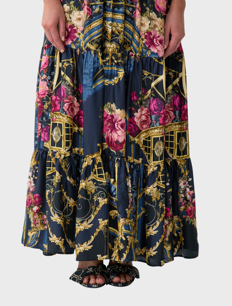 High Waisted Tiered Skirt - Ornate On A Plate