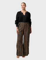 Lucent Crinkle Cotton Silk Blouse - Black