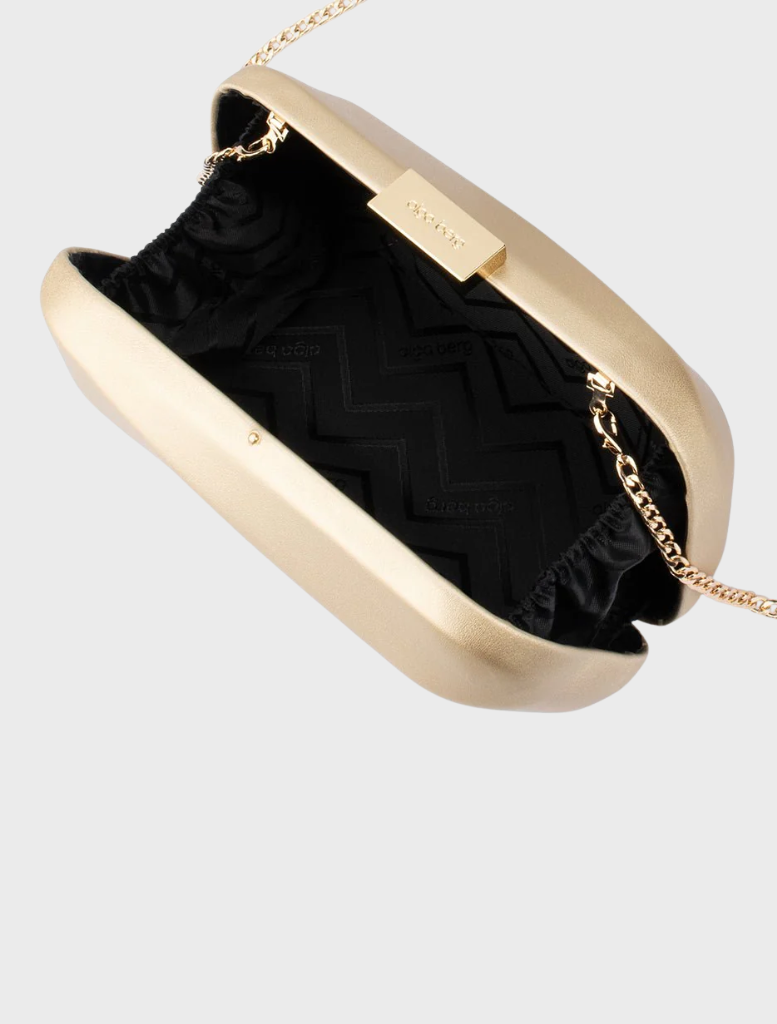 Carolin Wavy Clutch - Gold