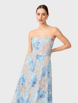 Leonie Cocktail Midi Dress - Blue