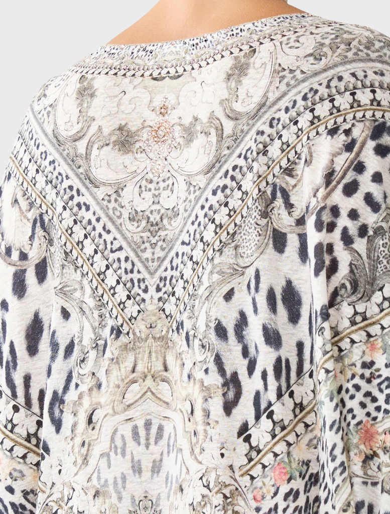 Jersey V Neck Batwing Kaftan - Marble Heaven