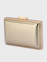 Sammi Crystal Frame Clutch - Gold