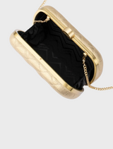 Zoey Quilted Clutch - Gold
