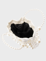 Sammy Beaded Cage Bag - Pearl