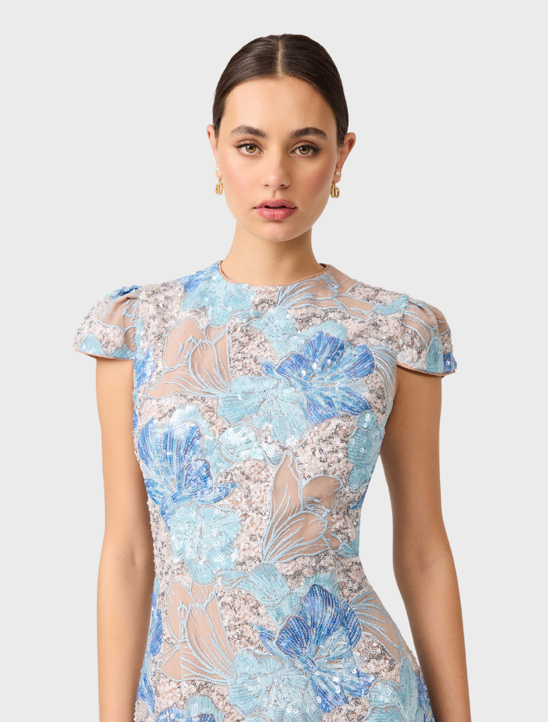 Leonie Midi Dress - Blue