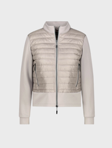 Quilted Jacket With Neoprene - Greige