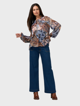 Byzantium Blouse - Indigo Multi