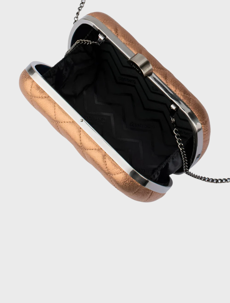 Zoey Quilted Clutch - Copper