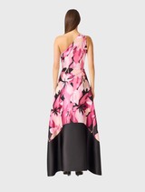 Lumiflora Asymmetrical Gown - Pink Multi