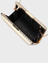 Sammi Crystal Frame Clutch - Gold
