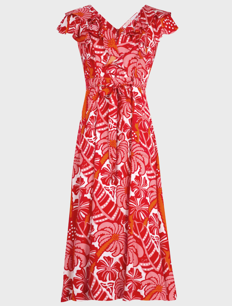 Club  Tropicana Dress - Red/Pink